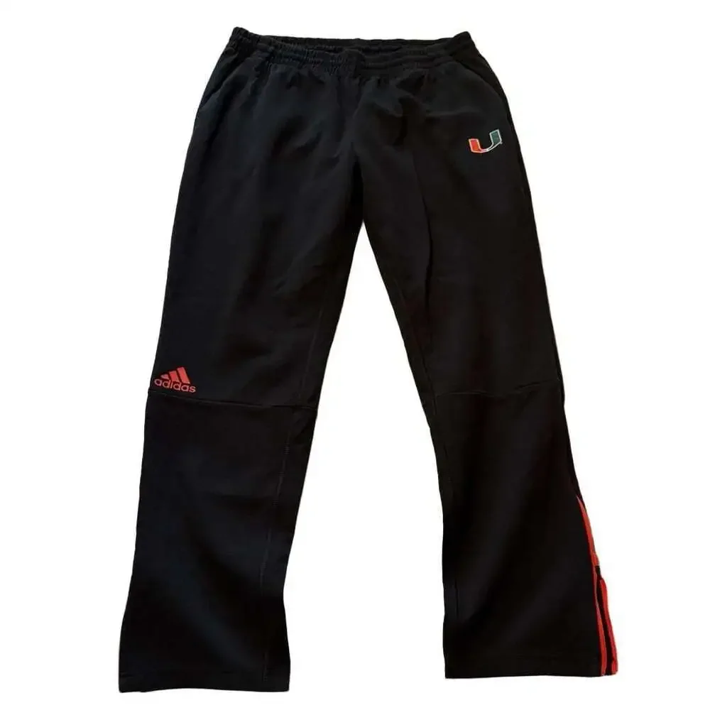 Adidas Miami Hurricanes NCAA Climalite Performance Training Pants Size XL